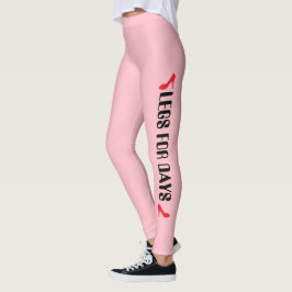 Gepersonaliseerde hoge hak citaat in roze leggings