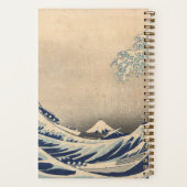 Gepersonaliseerde Hokusai Great Wave Dot Grid Jour Notitieboek (Achterkant)