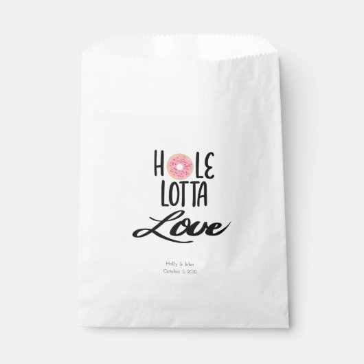 Gepersonaliseerde "Hole Lotta Love" Donut Favor Ta Bedankzakje (Voorkant)