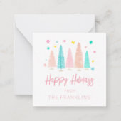 Gepersonaliseerde Holiday  Gift Enclosure Notitiekaartje (Voorkant)