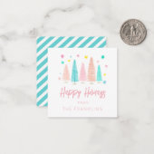 Gepersonaliseerde Holiday  Gift Enclosure Notitiekaartje (Voorkant / Achterkant in situ)