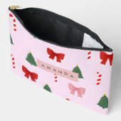 Gepersonaliseerde Holiday Tree & Candy Cane Patroo Etui (Open)