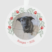 Gepersonaliseerde Holly Elegant Pet Photo Ornament (voorkant)
