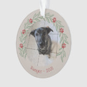 Gepersonaliseerde Holly Elegant Pet Photo Ornament (voorkant)
