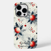Gepersonaliseerde Holly en Ornamenten kerst Case-Mate iPhone Case (Achterkant)