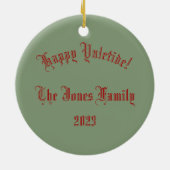 Gepersonaliseerde Holly King/Yuletide Keramisch Ornament (Achterkant)