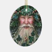 Gepersonaliseerde Holly King/Yuletide Keramisch Ornament (Rechts)