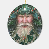 Gepersonaliseerde Holly King/Yuletide Keramisch Ornament (Links)