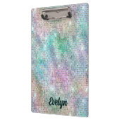 Gepersonaliseerde holografische glitter klembord (Links)