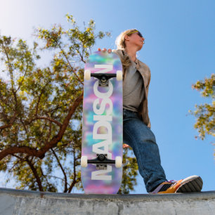 Gepersonaliseerde holografische skateboardnaam reg persoonlijk skateboard