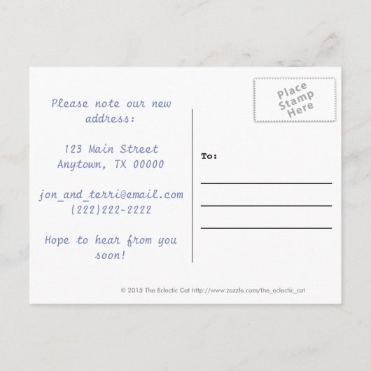 Gepersonaliseerde Holy Moly Wijziging van adres Br Aankondigingskaart (Achterkant)