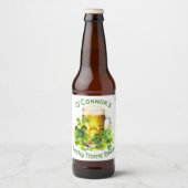 Gepersonaliseerde Home Brew St Patrick’s Day gebot Bier Etiket (Voorkant)