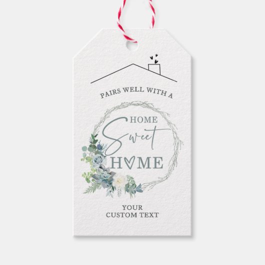 Gepersonaliseerde Home Gift Label voor nieuwe huis Cadeaulabel (Voorkant)