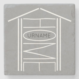 Gepersonaliseerde HOME JOUW NAAM Stenen Onderzetter