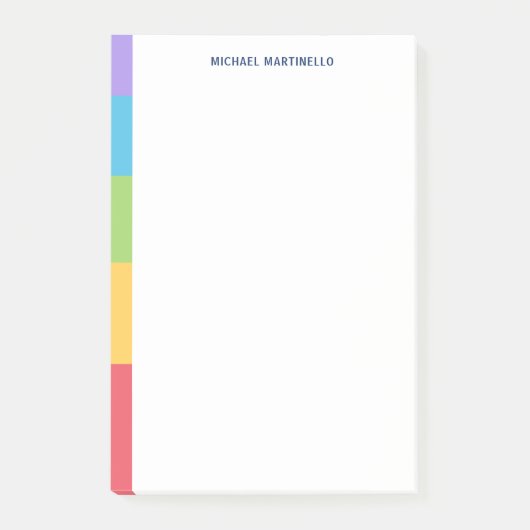 Gepersonaliseerde Home Kantoor 5 kleurenblokken Post-it® Notes (Voorkant)