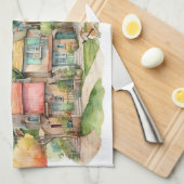 Gepersonaliseerde Home Sweet Home Keuken Handdoek (Quarter Fold)