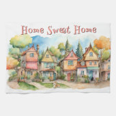 Gepersonaliseerde Home Sweet Home Keuken Handdoek (Horizontaal)