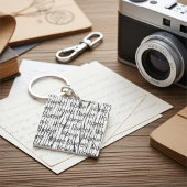 Gepersonaliseerde Home Sweet Home Line Art Sleutelhanger