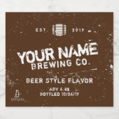 Gepersonaliseerde Homebrew Bier Kombucha Labels Etiket (Enkel label)