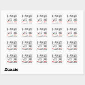 Gepersonaliseerde homemade met liefdesbaken vierkante sticker (Vel)