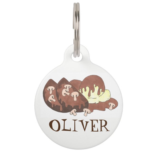 Gepersonaliseerde homemade Vleesbrood Huisdierpenning (Voorkant)