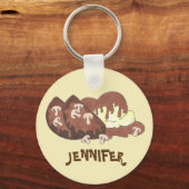 Gepersonaliseerde homemade Vleesbrood Sleutelhanger (Voorkant)