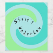 Gepersonaliseerde Homemade Wine Sake Vino Undertow Wijn Etiket (Enkel label)