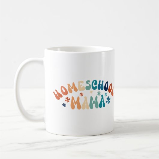 Gepersonaliseerde Homeschool mam mama met Kinder n Koffiemok (Links)