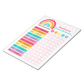 Gepersonaliseerde Homeschool Schedule Rainbow Scho Notitieblok (Schuin)