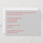 Gepersonaliseerde Homeschoolers Graduation Party Kaart (Achterkant)