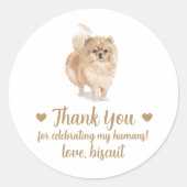 Gepersonaliseerde Hond bruiloft gunst Stickers (Voorkant)