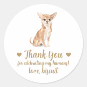 Gepersonaliseerde Hond bruiloft gunst Stickers (Voorkant)