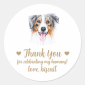 Gepersonaliseerde Hond bruiloft gunst Stickers (Voorkant)
