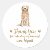 Gepersonaliseerde Hond bruiloft gunst Stickers (Voorkant)
