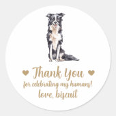 Gepersonaliseerde Hond bruiloft gunst Stickers (Voorkant)
