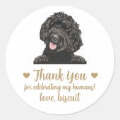 Gepersonaliseerde Hond bruiloft gunst Stickers (Voorkant)