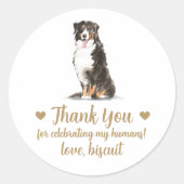 Gepersonaliseerde Hond bruiloft gunst Stickers (Voorkant)
