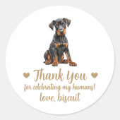 Gepersonaliseerde Hond bruiloft gunst Stickers (Voorkant)