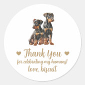 Gepersonaliseerde Hond bruiloft gunst Stickers (Voorkant)