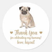 Gepersonaliseerde Hond bruiloft gunst Stickers (Voorkant)
