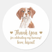 Gepersonaliseerde Hond bruiloft gunst Stickers (Voorkant)
