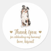 Gepersonaliseerde Hond bruiloft gunst Stickers (Voorkant)
