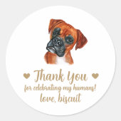 Gepersonaliseerde Hond bruiloft gunst Stickers (Voorkant)