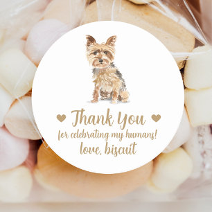 Gepersonaliseerde Hond bruiloft gunst Stickers