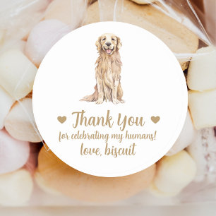 Gepersonaliseerde Hond bruiloft gunst Stickers
