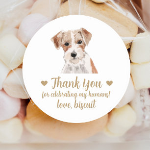 Gepersonaliseerde Hond bruiloft gunst Stickers