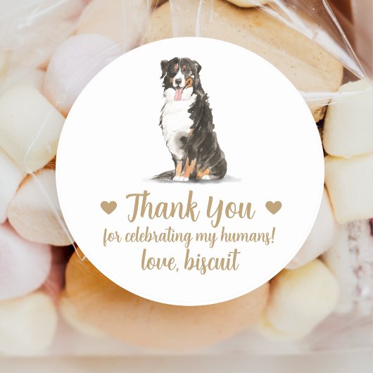 Gepersonaliseerde Hond bruiloft gunst Stickers