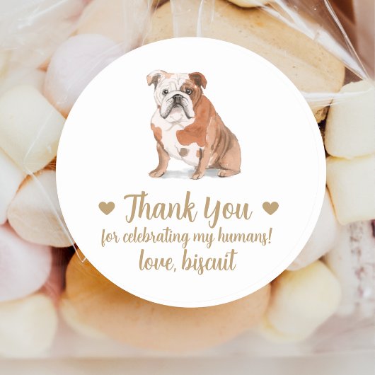 Gepersonaliseerde Hond bruiloft gunst Stickers
