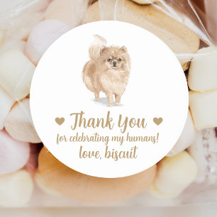 Gepersonaliseerde Hond bruiloft gunst Stickers