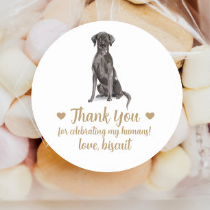 Gepersonaliseerde Hond bruiloft gunst Stickers